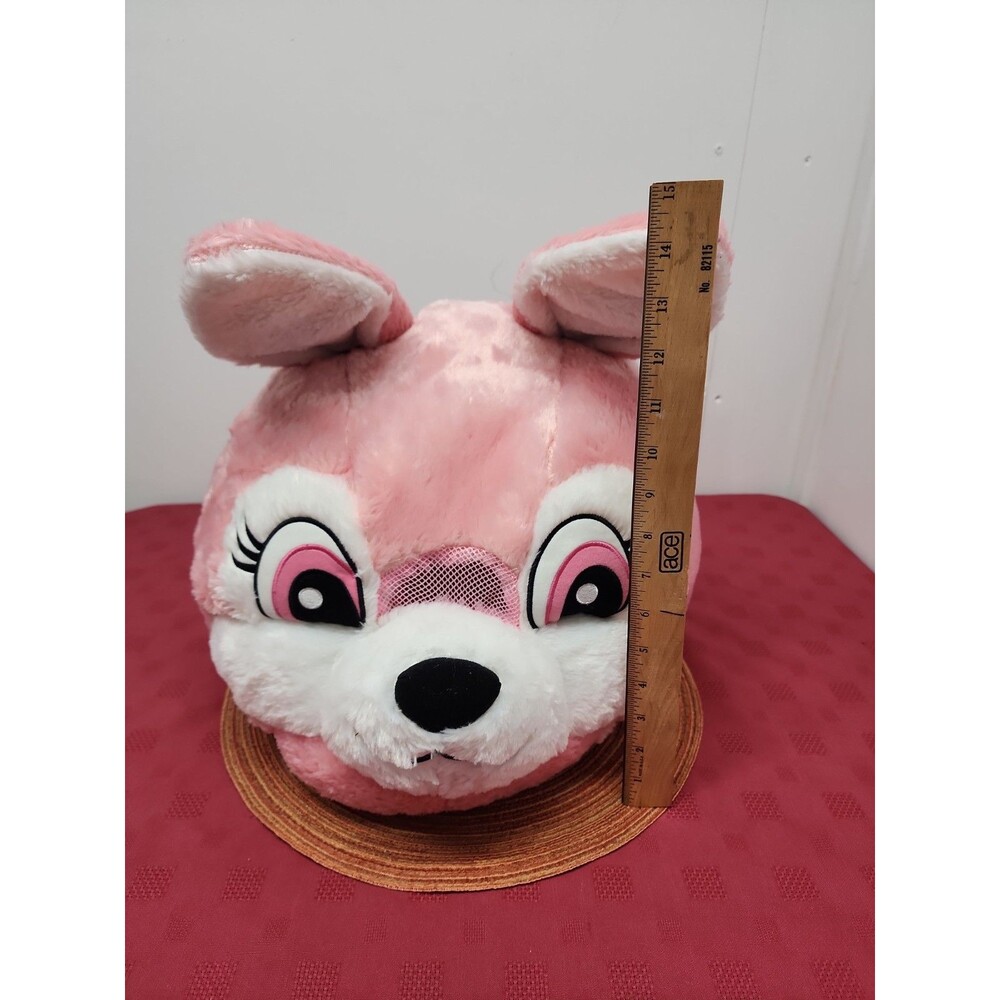 Clever Idiots Giant Pink Plush Bunny Head/Mask Cosplay Halloween Mascot Festival - Picture 3 of 13